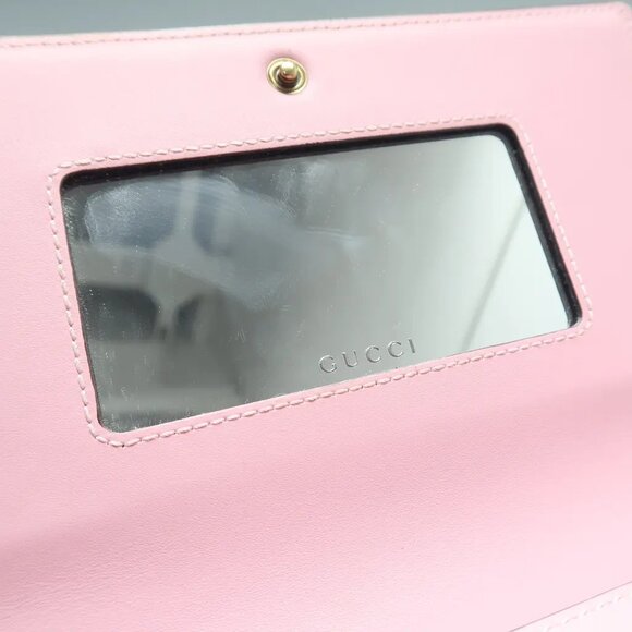 Authentic GUCCI Chain Wallet Brown Strawberry Canvas Shoulder Bag 778-121424 - Picture 10 of 12